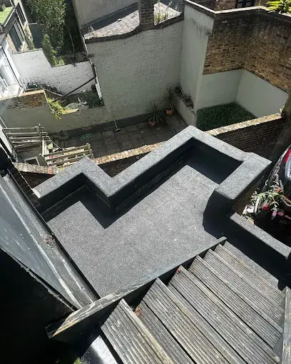 Liquid waterproofing applied to a London roof terrace and parapet